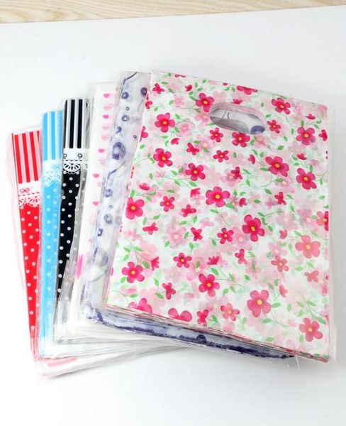 

100pcs printing flower thicken plastic bags for cute charms earrings jewelry packaging 1520cm3849601, Pink;blue