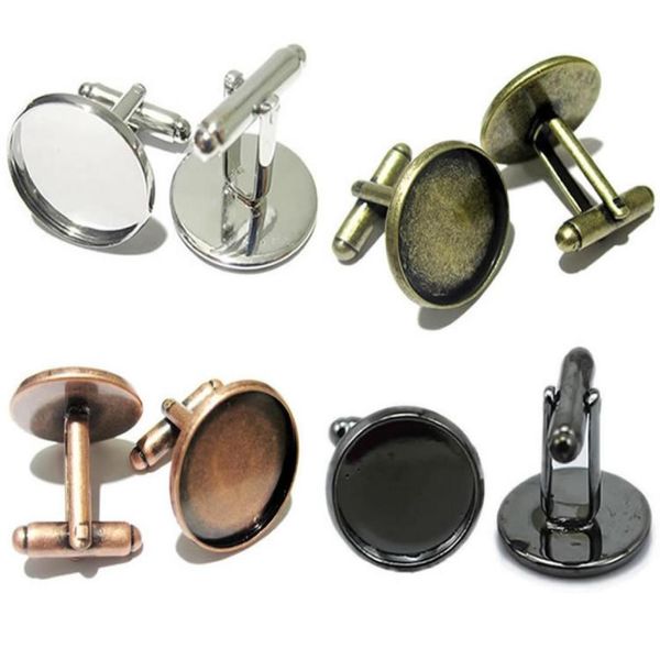 

beadsnice cufflink base fashion accessories fathers day gifts cufflinks backs with 16mm round bezel cup for jewelry making id88967255298, Silver