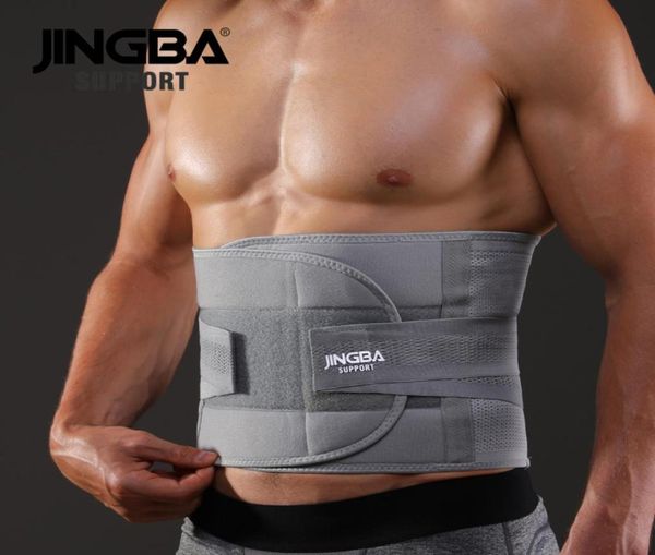 

jingba support fitness sports waist back support belts sweat belt trainer trimmer musculation abdominale sports safety factory1237908, Black;gray