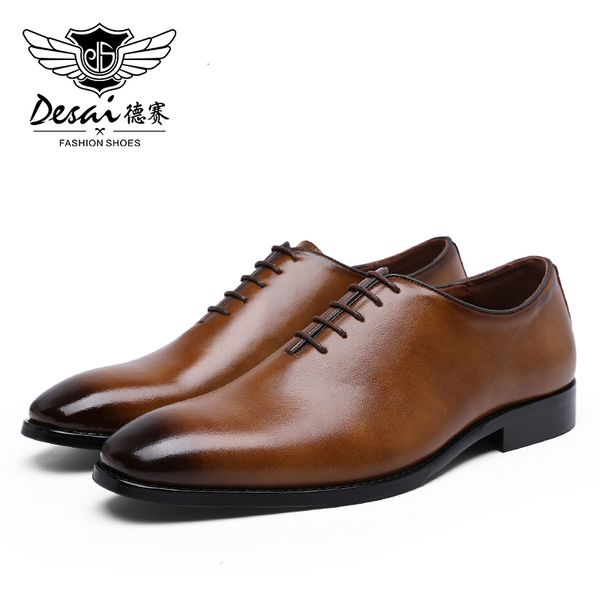 

dress shoes desai oxford mens dress shoes formal business lace-up full grain leather minimalist shoes for men 230713, Black