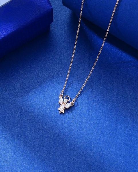 

luxury jewelry chain necklace classic fashion designer necklace for women men magic angel rosegold tone plated penda3344931, Silver