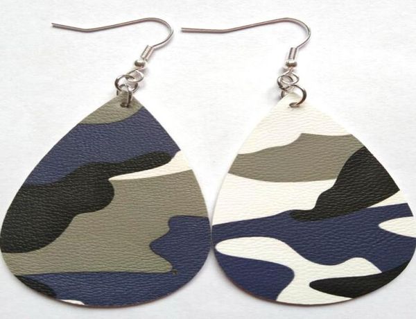 

2019 fashion camouflage leather water drop earrings bohemian leopard print teardrop earrings for women charm jewelry7626854, Silver