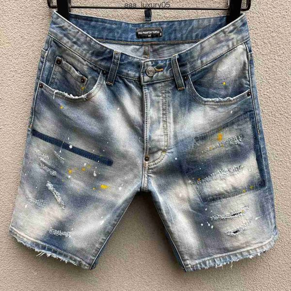 

jeans men jean mens luxury designer skinny ripped cool guy causal hole denim fashion brand fit jeans man washed pants 5185 dsquare d2 dsqs d, Blue
