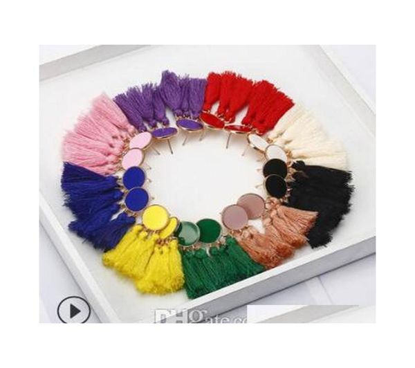

dangle tassel earrings fashion bohemian handwoven long for wedding party birthday gifts earring many colors 1003 se4jf6065145, Silver