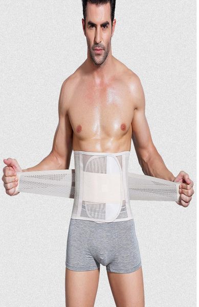 

men corset back belt belly bands waist support corset orthopedic lumbar waist belt corsets medical back brace back belt mxl5709890, Black;gray