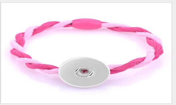 

vocheng noosa elastic hair ties snap jewelry women hair accessories 5 colors fit 18mm button jewelry ps17791532008, Pink