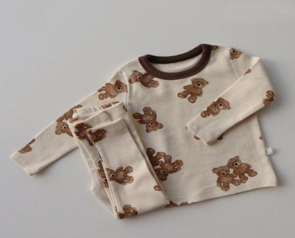 

newborn girls bunny clothes kids clothes baby boy bear clothes sets long sleeve t shirt pants outfits set children 2pcs suit 2103177250, White