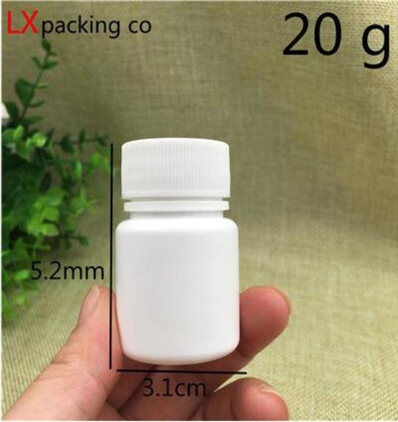 

200 pcs 20 ml white plastic bottles empty pill packing bank 4237037