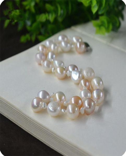 

sell natural 1011 mm mix colour freshwater baroque pearl necklace 2pclot fashion jewelry9563945, Silver