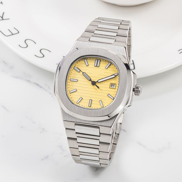 

U1 Men's Automatic Mechanical Classic Style Glass 5TM Waterproof 40mm Stainless Steel Strap Sapphire Super Luminous Watch, Khaki