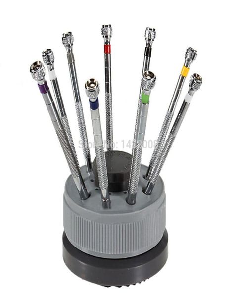 

wholeprecision watch flat blade slotted watch screwdriver set tools 9 in 1 set 621937