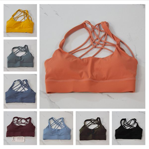 

lu women's sports with chest cushion women's tank lu yoga seamless shock absorbing sweatwicking fitness tank top