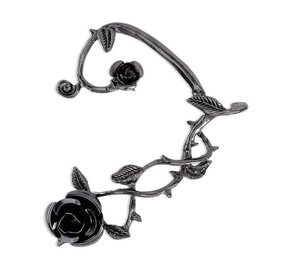 

summer 2022 new vintage dark tie ear hanging rose exaggerated earrings do old wound fashion accessories party4527545, Silver