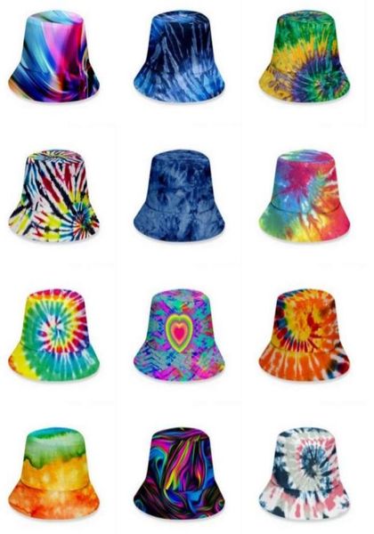 

tie dye bucket hat man kid woman summer visor sun outdoor fisher hiphop beach cap 38 colors4638000, Yellow
