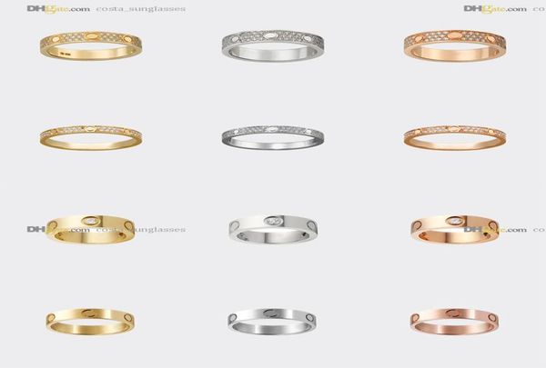 

love ring designer rings carti ring diamondpave wedding band women luxury jewelry titanium steel goldplated never fade not aller4982058, Silver
