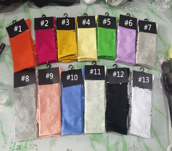 

stocking women men stockings kneehigh sock midcalf length socks sports football cheerleaders cotton 13 multi colors full letter 9637488, Black