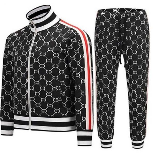 

european and american street mens tracksuits new fashion brand men suit spring autumn men's two-piece sportswear casual style suits g8z, Gray