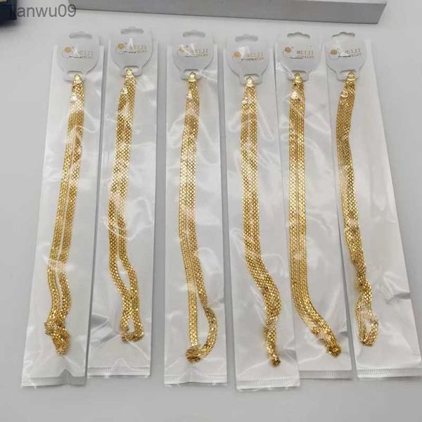 

necklace chains large small size 24k gold plated link chains in bulk necklaces fashion jewelry adjustable chains wholesale l230704, Silver