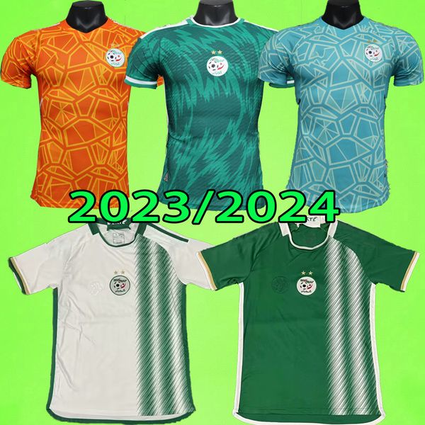 

2023 2024 algeria soccer jerseys home away algerie atal delort 22 23 24 bennacer football shirts t mahrez feghouli training uniforms men mai, Black;yellow