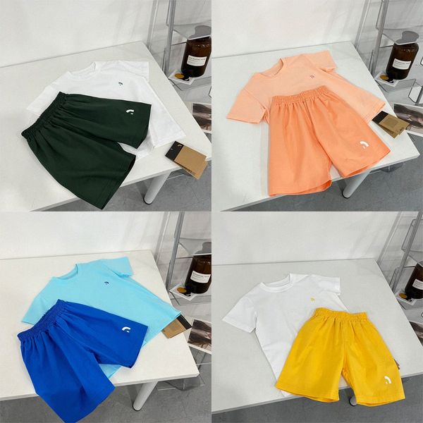 

kids clothes baby nf sets boys girls set childrens t-shirt tee shorts baby boy summer size 110-150 e6al#, White