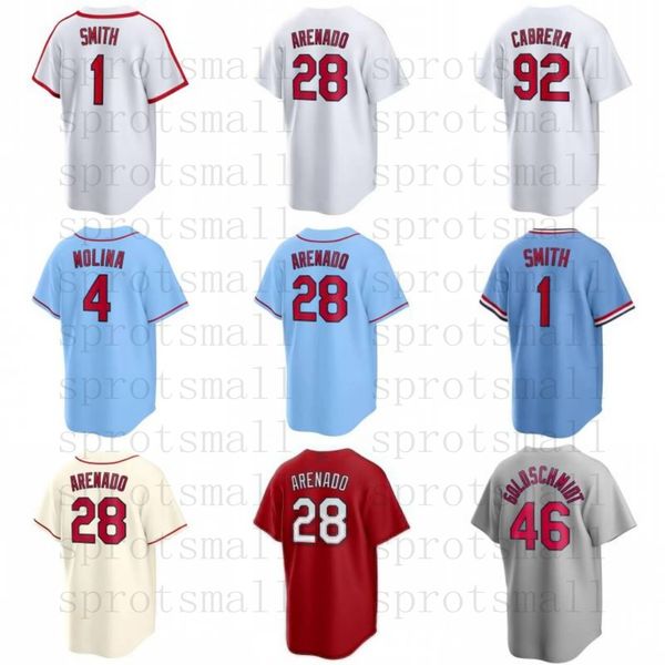 

custom mens women youth nolan arenado baseball jersey lars nootbaar stan musial adam wainwright paul goldschmidt albert pujols molina smith, Blue;black