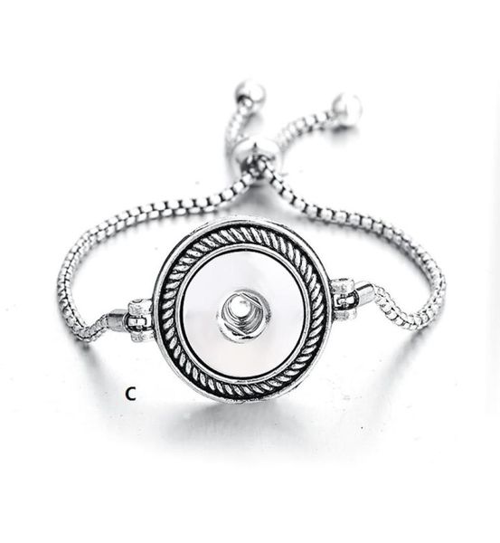 

new simple chain diy noosa chunks snap bracelets bangle cuff fit alloy charms button jewelry 4styles mix4758879, Golden;silver