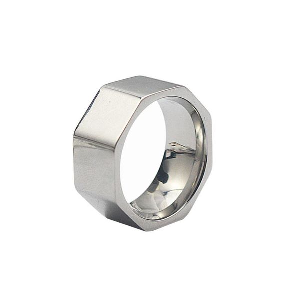 

2017 new arrival bands trendy men metal party stainless steel men jewelry rings anel geometric 316l stainless steel ring5900992, Golden;silver