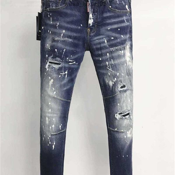 

2023 new arrivals mens luxury designer denim jeans holes trousers biker pants men's clothing 9816icvn dsquare d2 dsqs dsq2s ut80, Blue