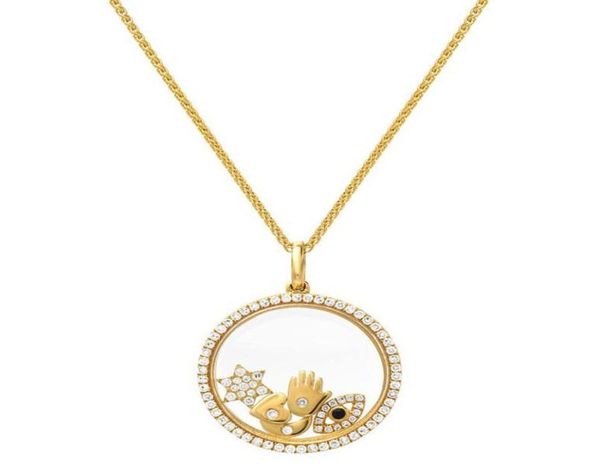 

925 sterling silver floating locket necklace fits european lucky symbol open silver necklaces8374871