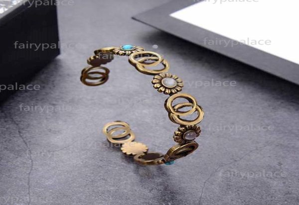 

2021 fashion seiko retro bracelets bangle jewelry bronze bracelet adjustable open letter jewelrys gift1269364, Black