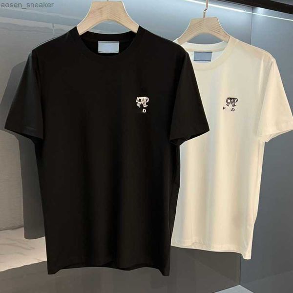 

mens sweatshirt summer short sleeve t-shirt pd letter printing luxury cotton tshirt men women trendy round neck t-shirts casual shirt, White;black