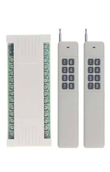 

3000m long distance 10a relay dc 12v 24v 8 ch 8ch wireless rf remote control switch console transmitter receiver4195333