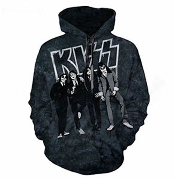 

homme hooded sweatshirts mens women designer hoodies mens clothing kiss 3d high street print sport couples lovers long sleeve pocket plus si, Black