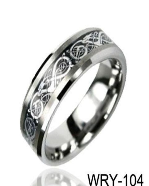 

dragon inlaid carbide tungsten rings silver inlaid ring wedding bands3977755