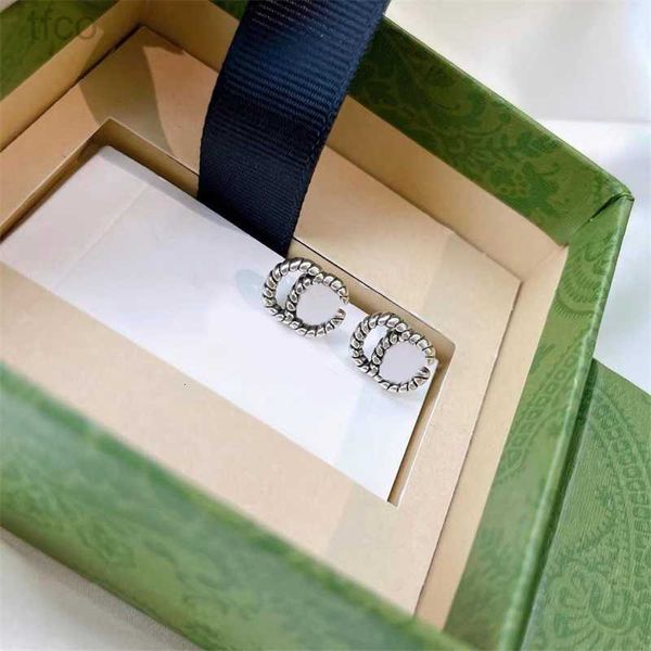 

vintage ohrringe stud earings designer jewlery for woman classic design valentines day luxury earrings for women 2023 hip hop stainless stee, Golden;silver