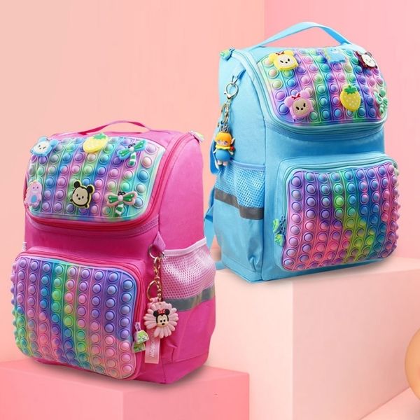 

school bags silicone large capacity children's backpack multifunctional full color children's backpack lightweight student backpac