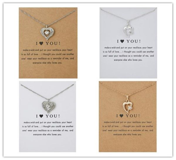 

fashion jewelry i love you necklace pendant mixed styles love necklace for couples heart love pendants necklace for ladies and men8019919, Silver