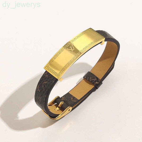 

new style fashion bracelets women bangle designer jewelry faux leather 18k gold plated stainless steel bracelet womens wedding gifts zg1489, Black