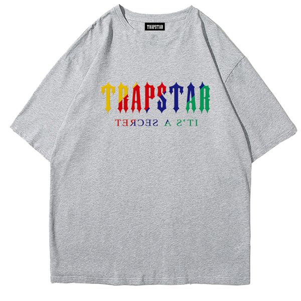 

trapstar fashion mens t shirt luxury designer women t shirt short man all cotton summer casual sports brand logo print colour street popular, White;black
