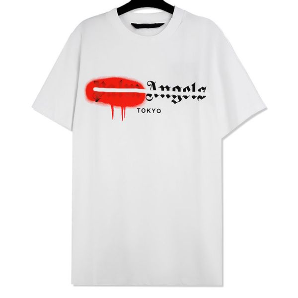 

mens palm designer pa tokyo sprayed t-shirt men womens t-shirts luxury tees t shirts angles short sleeve casual summer beach streetwear angl, White;black