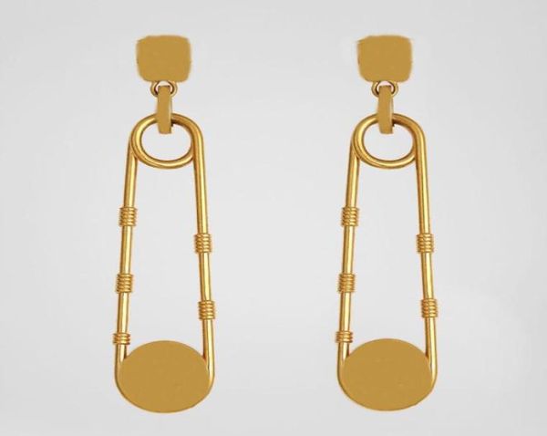 

designer earings for women gold paper clip pendent earrings fashion men dangle earring luxurys hoops jewelry v studs 925 silver or3594152