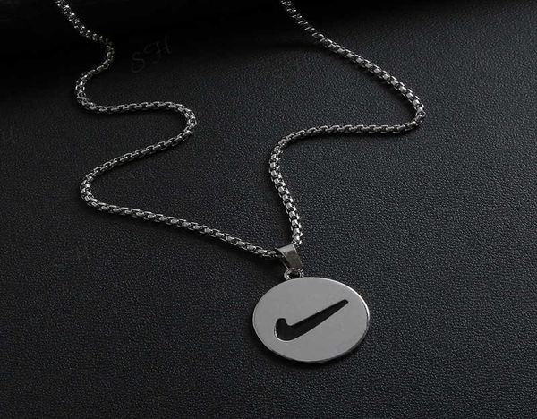 

net red couplet hook round brand bungee hip hop necklace014394383, Silver