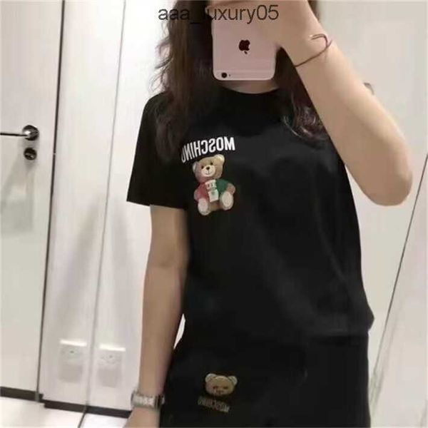 

womens tshirt letter print t shirts black fashion designer summer bear tshirt 100 cotton short sleeve tee mens clothes tshirt for w dsquare, White