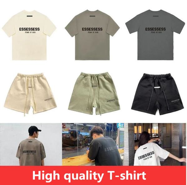 

designer shirts essent t shirt street casual essentail tshirt loose men women summer luxury shorts essen tshirts chest print tees essentiel, White;black