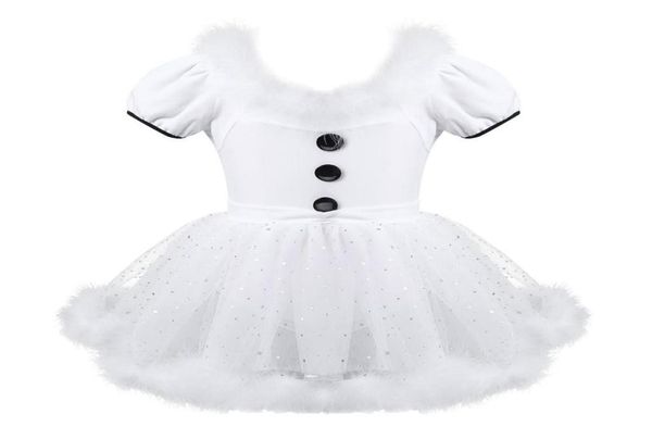 

girl039s dresses kids girls feathers trim christmas costume snowman dress up glittering skating tutu leotard ballet dance xmas4903627, Red;yellow