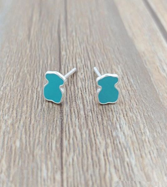 

bear jewelry silver muffin earrings 100 925 sterling silver earring fits european jewelry style gift for women whole 413213506990418, Golden;silver