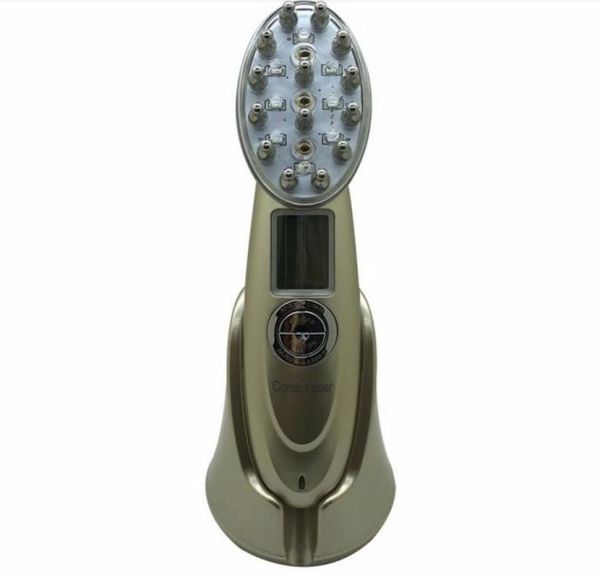 

3 in1 laser led pon therapy ems micro current hair regrowth scalp massager repair hair massage machine anti hair loss8489424