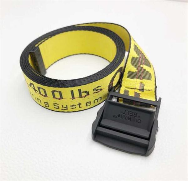 

off yellow white belts embroidery canvas letter 120cm200cm long femal belt for women luxury designer brand belts street hiph5226869, Black;green