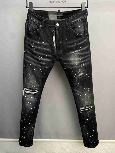 

men's jeans classic fashion man jeans hip hop rock moto mens casual design ripped jeans distressed skinny denim biker jeans 16319 dsqua, Blue