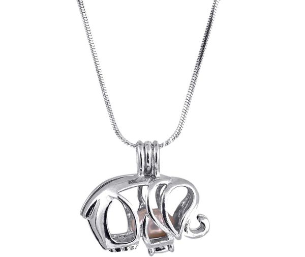 

hollow elephant pearl oysters cage pendants opening gembeads cages lockets charms fit necklaces bracelets diy fashion jewelry who1918199, Silver